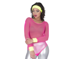 Sweatband Set Fluo Geel | Haarband + 2 Armbandjes