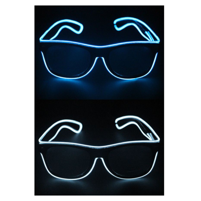 LED Bril Blauw | Wit | Lichtgevende Bril