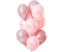 Happy Birthday Ballonnen | Rosé/Roze  Elegant