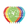 Ballonnen Multicolor 12 Stuks | Cijfer 4