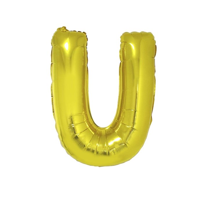 Letter U Folieballon Goud 40inch