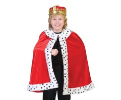 Koningscape/Mantel Rood | Kinderkostuum