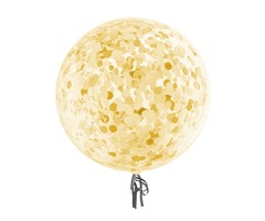 Bubbel Ballon Met Confetti Goud