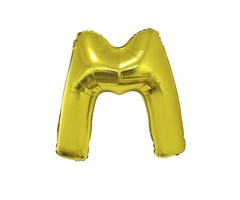 Letter M Folieballon Goud 40inch