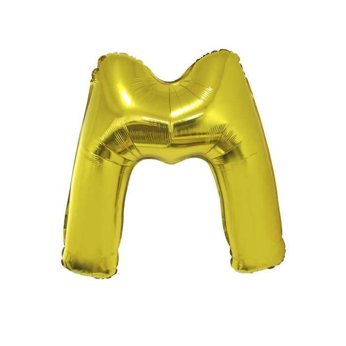Letter M Folieballon Goud 40inch