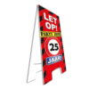 Party Waarschuwingsbord | Let op! 25 Jaar |  57cm x 25cm