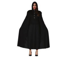 Zwarte Priestess/ Non Kostuum | Cape