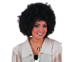 Pruik Wild Nina | Zwart Krullen