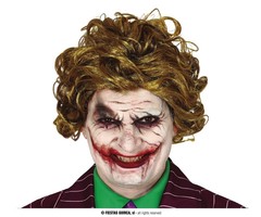 Pruik The Joker |  Pruik Horror met krulletjes