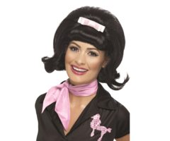 Pruik Flicked Beehive Bob | Zwart