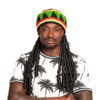Bob Marley Baret + Pruik Jamaica