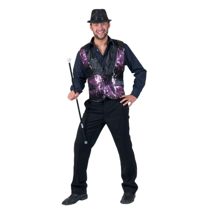 Paars Jazz Showman Vestje | Herenkostuum