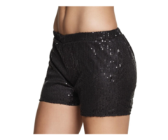 Shortje/ Broekje Paillet Zwart | Dames