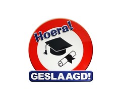 Huldeschild Hoera Geslaagd