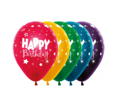 Happy Birthday 12 inch | 8 Stuks |  Multicolor