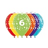 Ballonnen Multicolor 12 Stuks | Cijfer 6