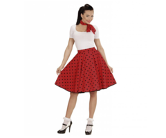 Rock' N Roll Rok | Bolletjes Rood | Dames