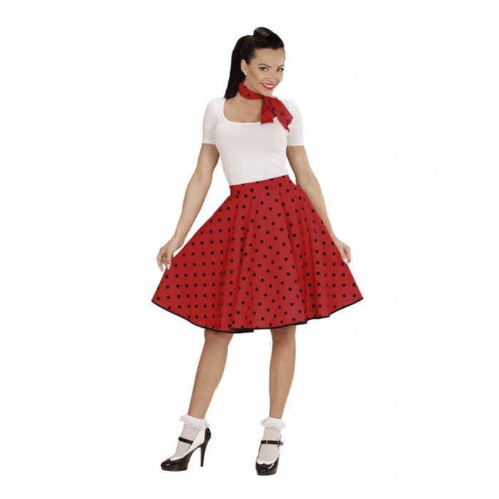 Rock' N Roll Rok | Bolletjes Rood | Dames