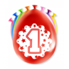Verjaardag Ballonnen Multicolor 8 Stuks | Cijfer 1