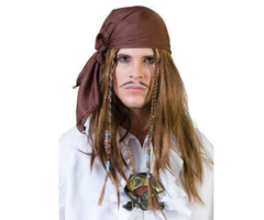 Piratenpruik Met Bandana | Kapitein Jack