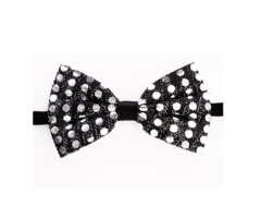 Paillet Strik Zwart met Zilver Bolletjes | One Size