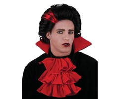 Pruik Vampier | Dracula Zwart / Rood