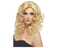Glamour Girl Pruik | Lang Krullend | Blond