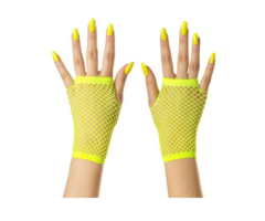 Korte Vingerloze Handschoenen | Neon Geel | Nethandschoenen