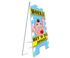 Party Waarschuwingsbord | Hoera een jongen! |  57cm x 25cm