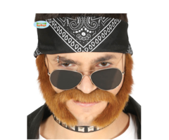 Biker Snor En Bakkebaarden | Bruin