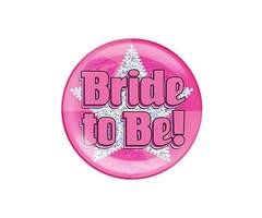 Button Vrijgezellen 'Bride To Be' XXL