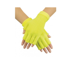 Korte Vingerloze Handschoenen | Fluo Geel