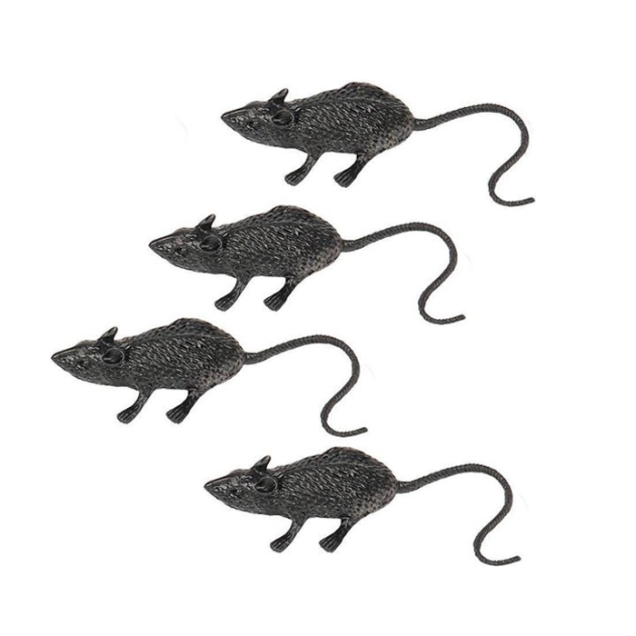 Nep Ratten Zwart | 8 Stuks