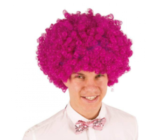Pruik Krullen Paars  |  Disco/Clown