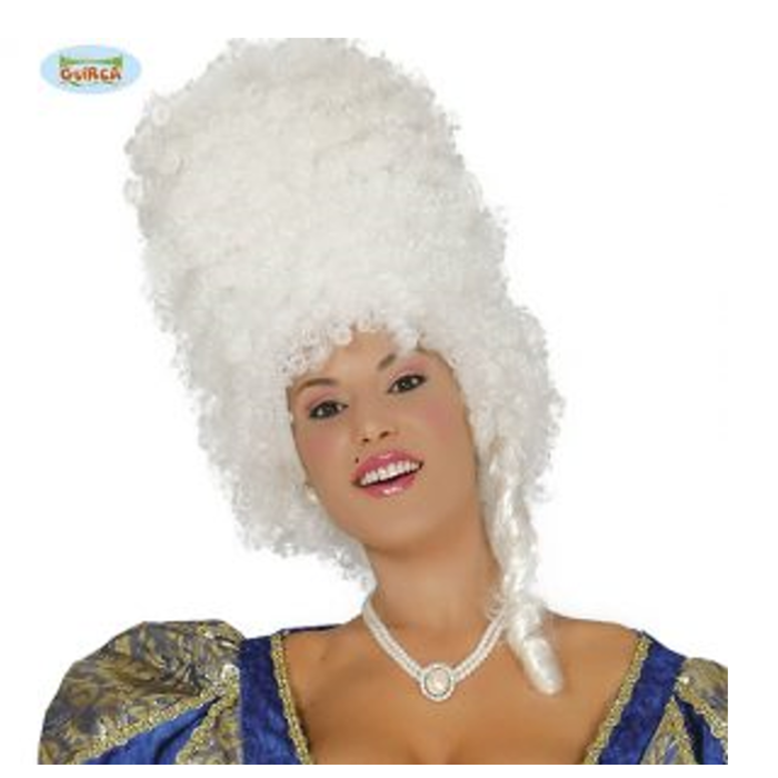 Pruik Belle Epoque | Wit Krullen