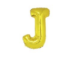 Letter J Folieballon Goud 40inch