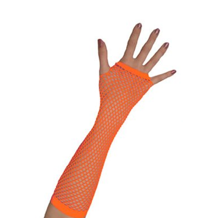 Vingerloze Handschoenen | Neon Oranje | Nethandschoenen