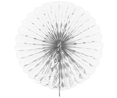 Honeycomb Waaier | Wit 45cm