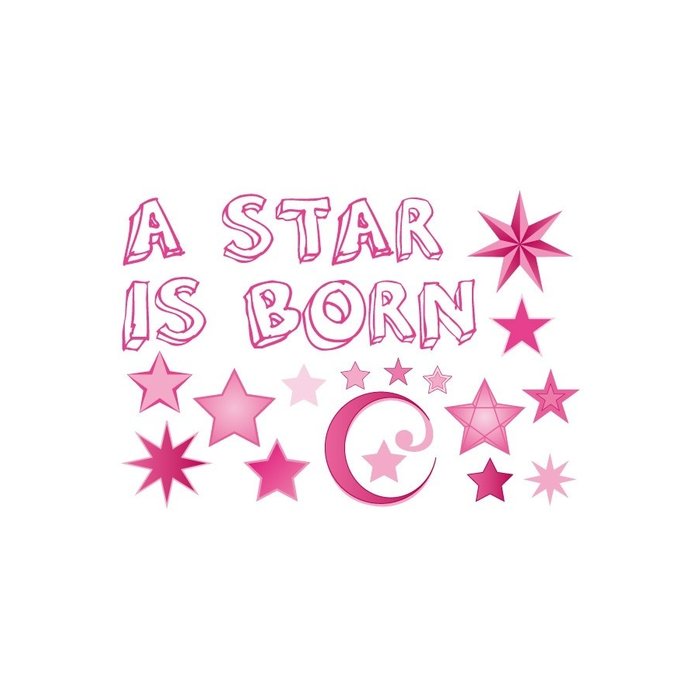 Raamsticker ' A star is born' Meisje