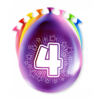 Verjaardag Ballonnen Multicolor 8 Stuks | Cijfer 4