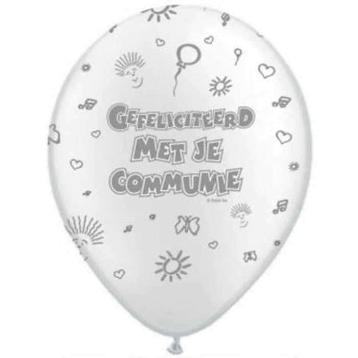 Ballonnen Communie Wit