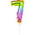 Cijfer 7 Folieballon Taart Topper | Regenboog