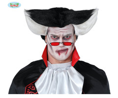 Pruik Vampier | Dracula Zwart & Wit