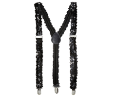 Glamour Paillet Bretellen Zwart | One Size