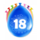 Verjaardag Ballonnen Multicolor 8 Stuks | Cijfer 18