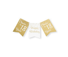 Party Vlaggenlijn | 18  Gold/White