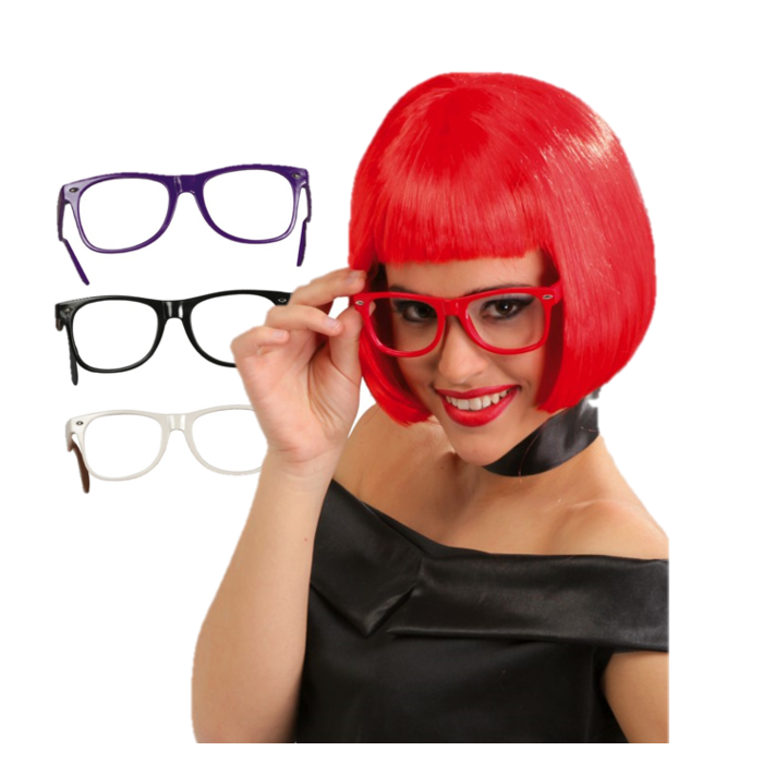 Nerd Bril Paars/ Blauw Of Rood