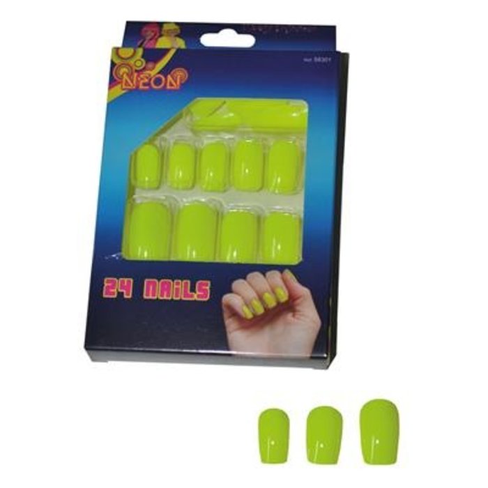 Fluo Nagels Geel 24 Stuks