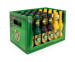 Bierflesjes Confettikanon Geel / Groen / Bruin