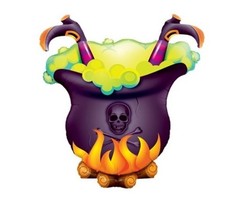 Heks in Heksenketel Folieballon  102cm